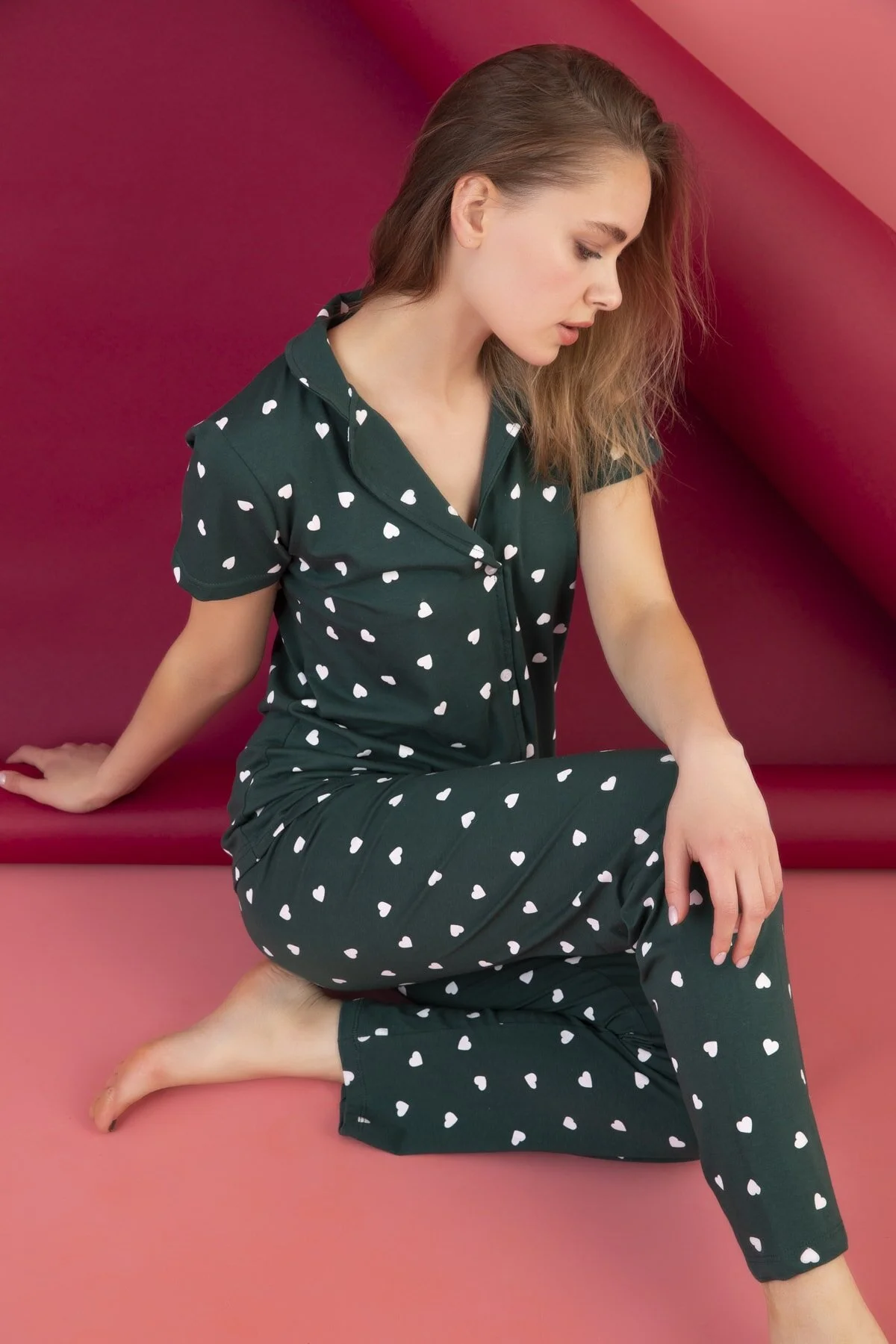 ELİTOL  Pyjama-Set mit Knöpfen