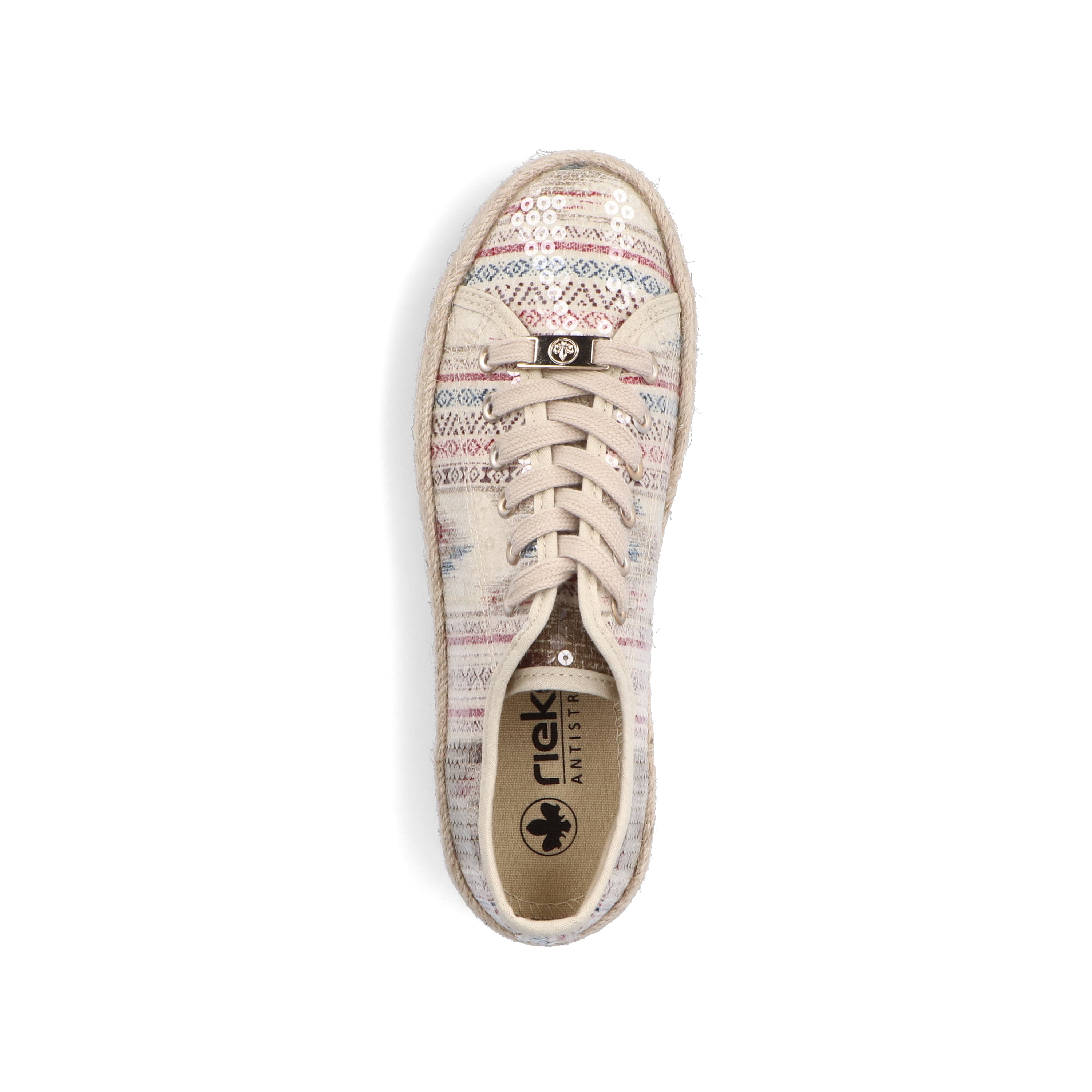 Rieker Damen Schnürschuhe hellbeige