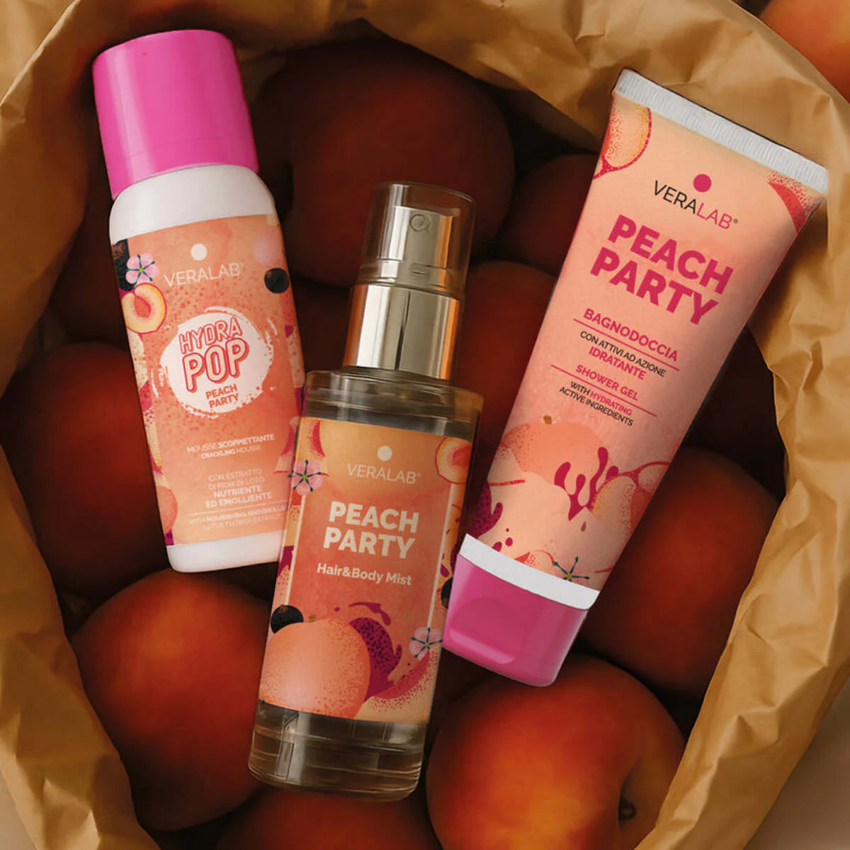 Peach Party Body Kit – Reise-Set – Gesichts- und Körperpflegeboxen