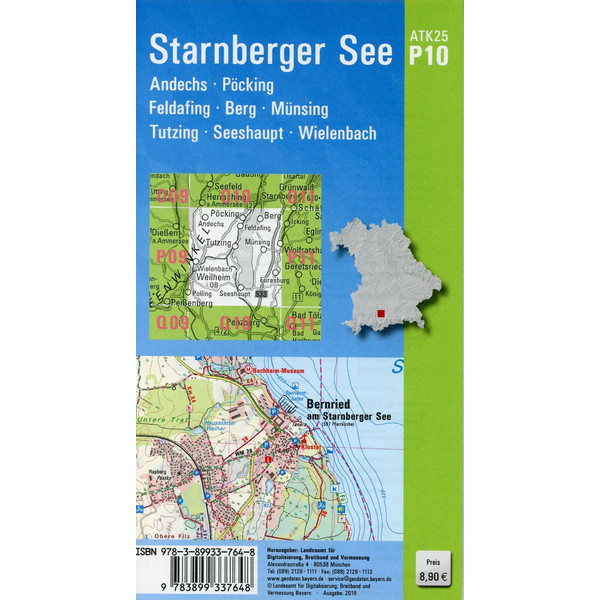 Starnberger See 1 : 25 000 - Wanderkarte
