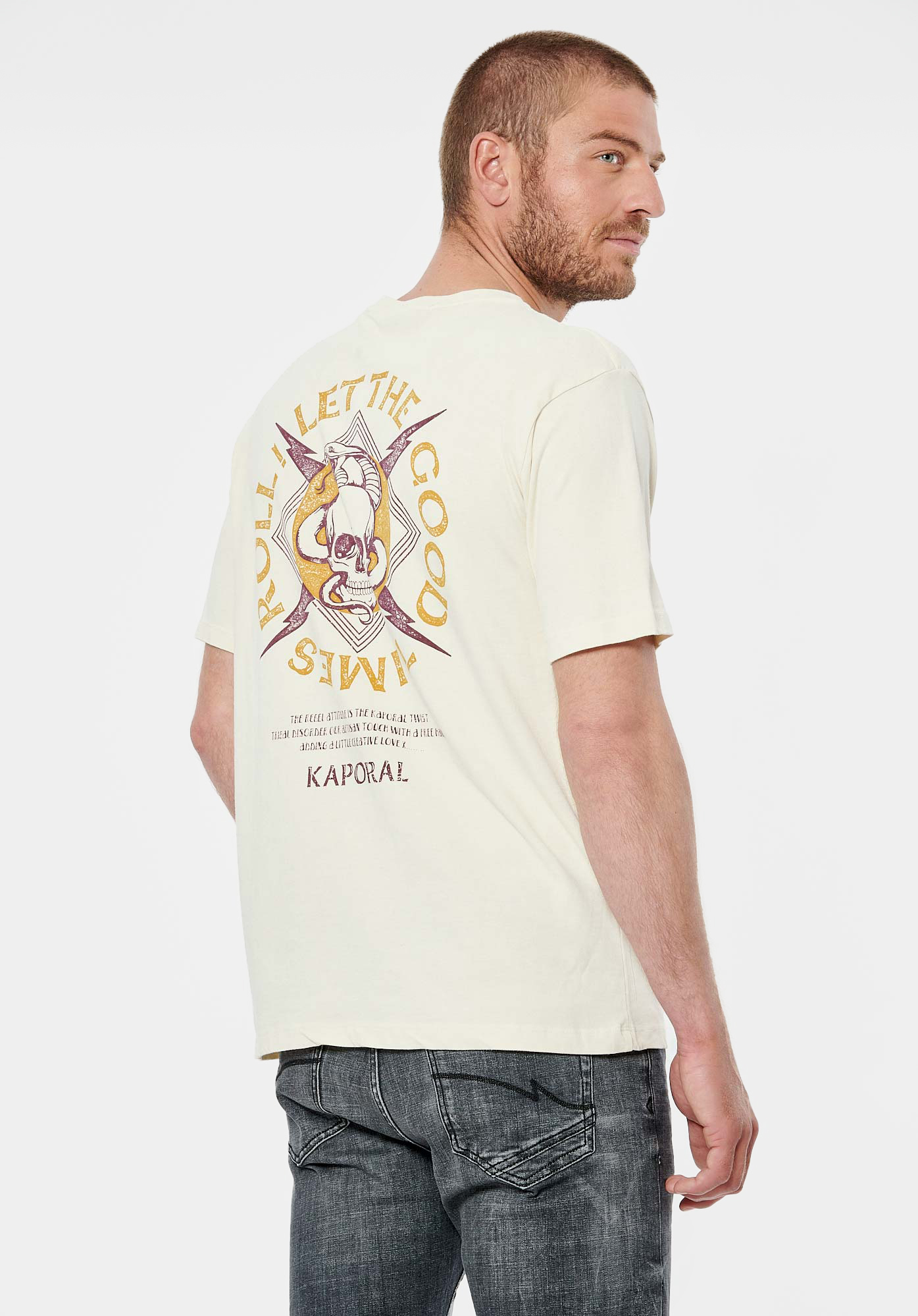 RALPH  T-shirt beige homme 100% coton