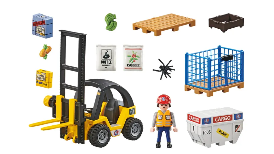 PLAYMOBIL 71528 - my Life - Gabelstapler mit Fracht