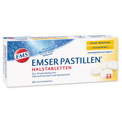 EMSER Pastillen ohne Menthol zuckerfrei  30 St  Lutschtabletten