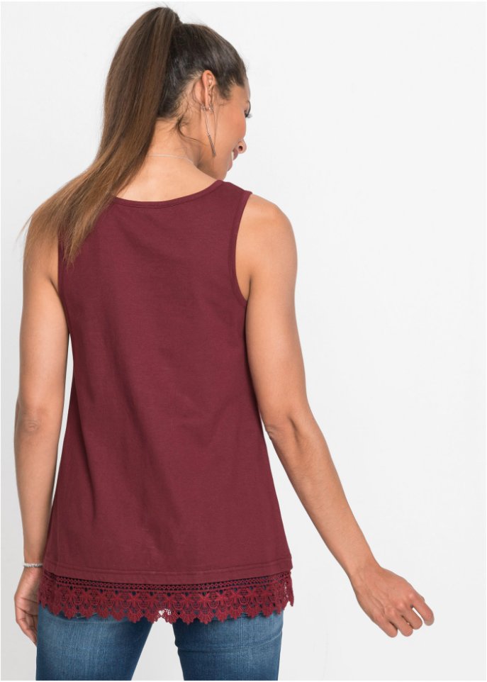 Top mit Spitze (2er-Pack)