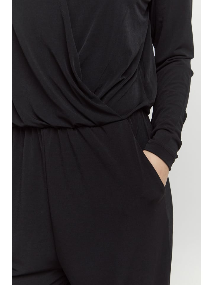 ICHI Jumpsuit IHLIMA JU - 20102796  Langer Jumpsuit mit V-Ausschnitt in schwarz günstig kaufen