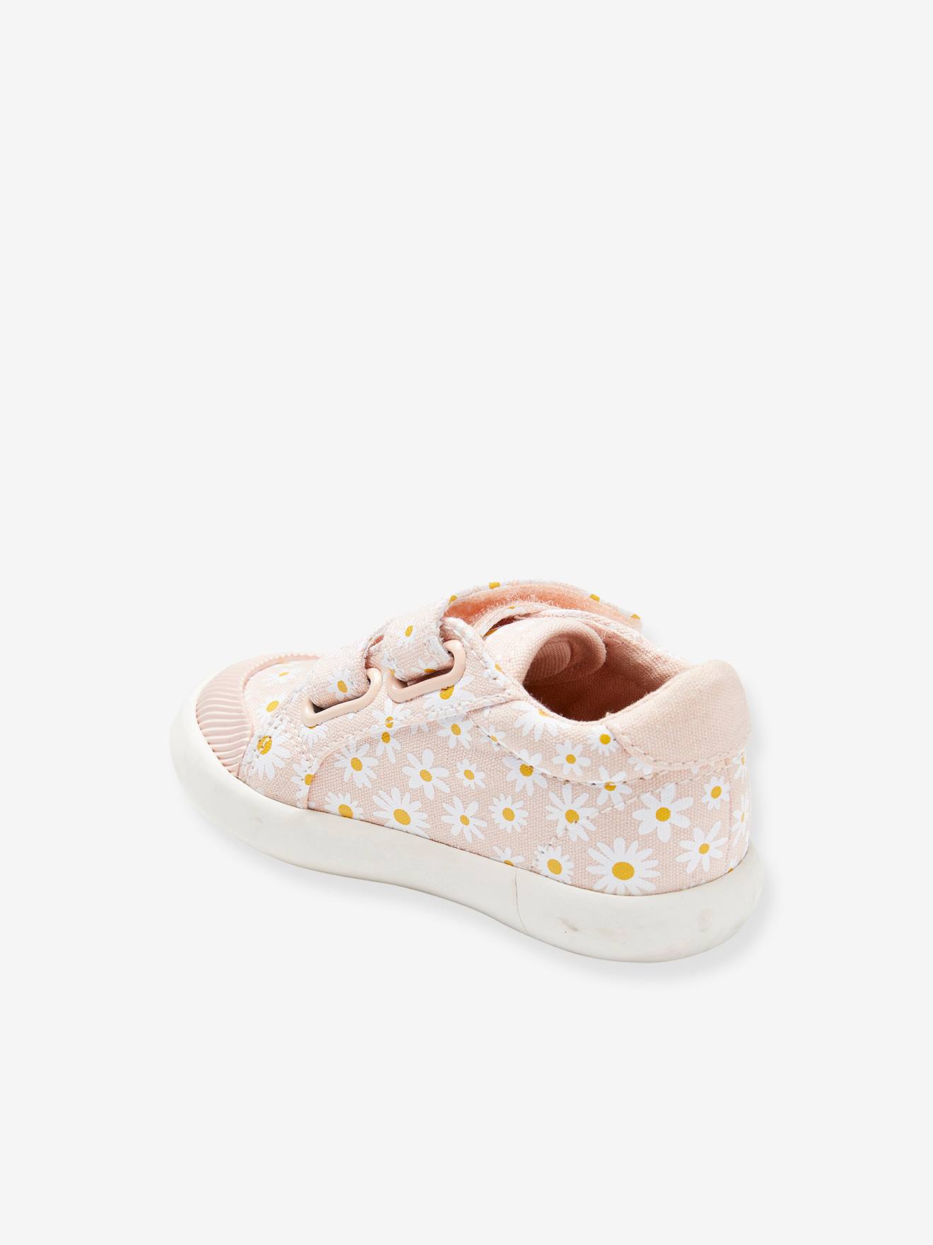 Vertbaudet Mädchen Baby Stoffschuhe, Klett - mehrfarbig