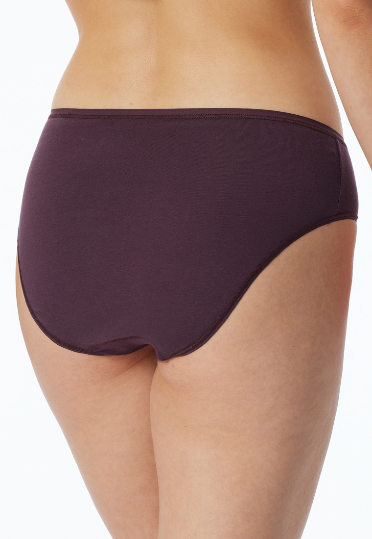 Slips 2er-Pack Organic Cotton dunkelblau/pflaume - 95/5