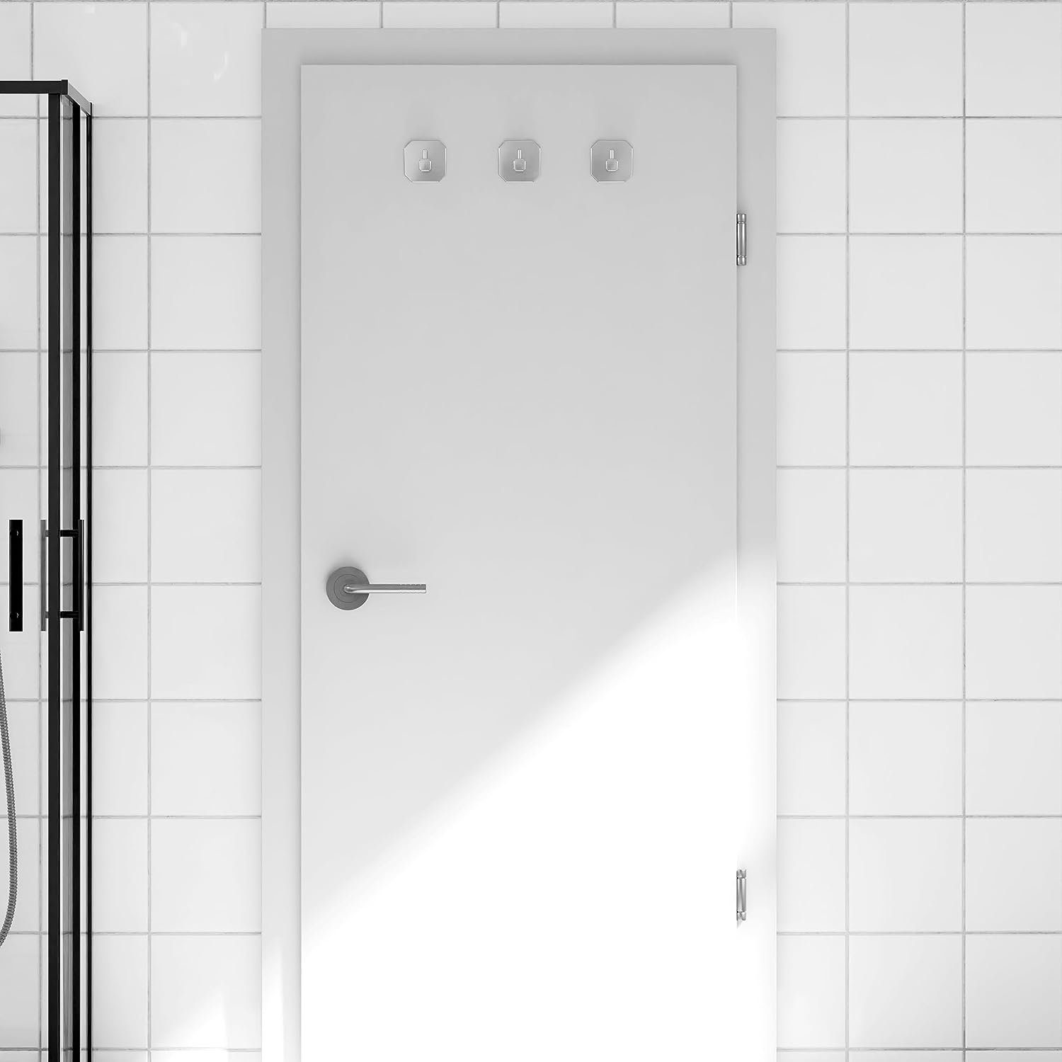 LIEBHEIM Handtuchhaken ohne Bohren - TESA Montage für optimalen Halt Klebehaken 4x Edelstahl