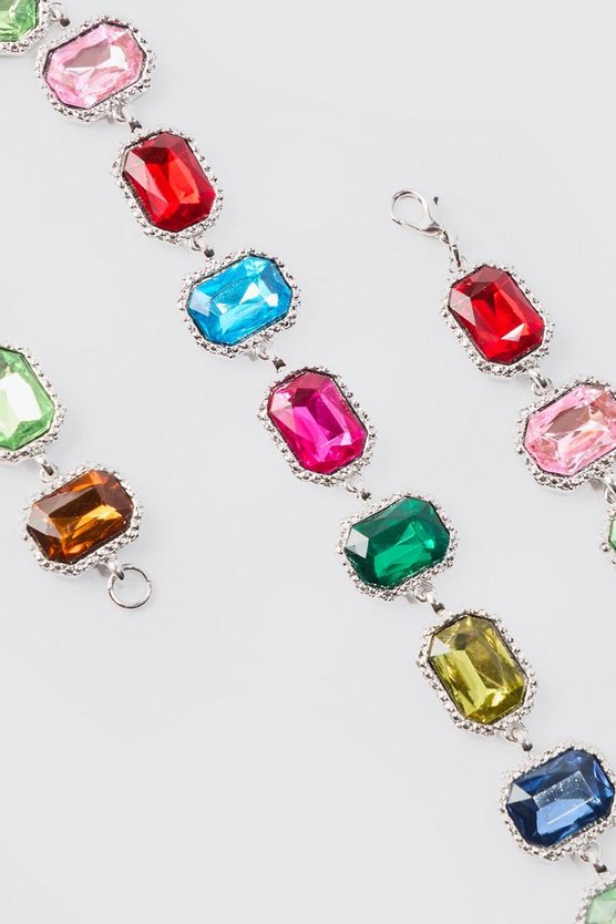 Bunte Halskette mit Stein