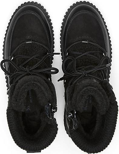 Marc O'Polo Schnürstiefel aus Leder-Textil-Mix