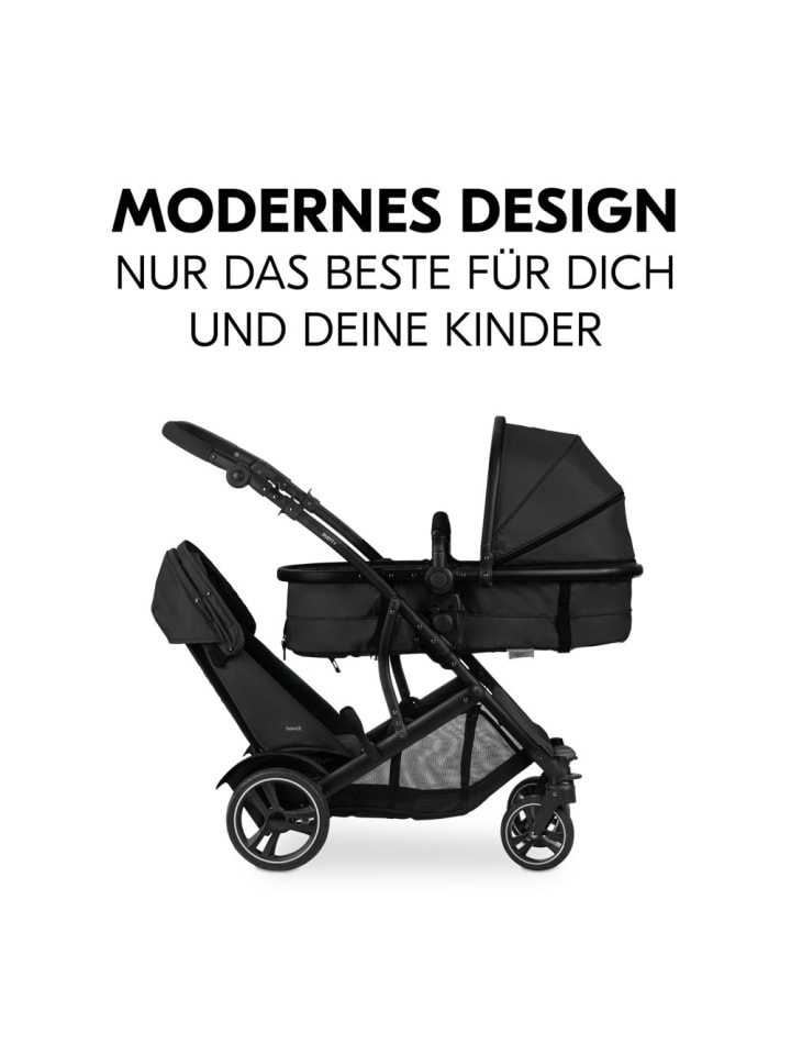 Hauck Geschwisterwagen Duett 4 - Black in schwarz günstig kaufen onesize