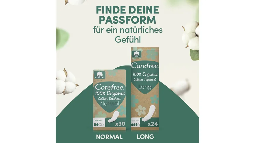 Carefree Slipeinlagen Organic Cotton Normal