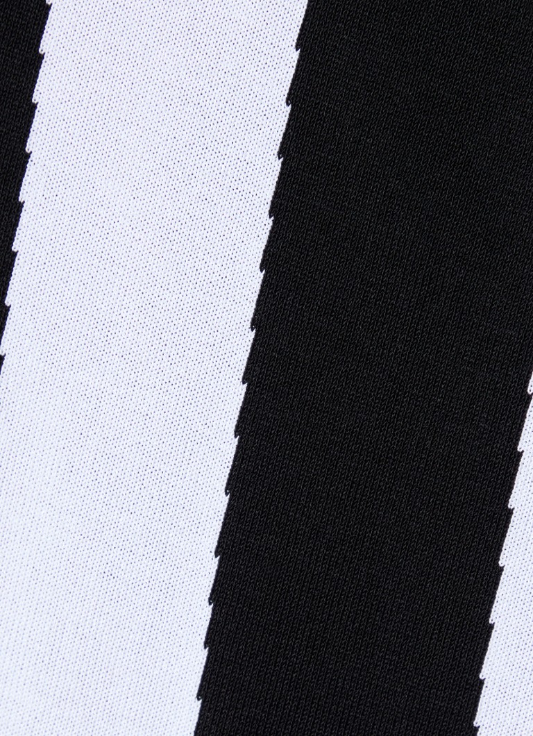 Abito lungo asimmetrico a righe Balmain