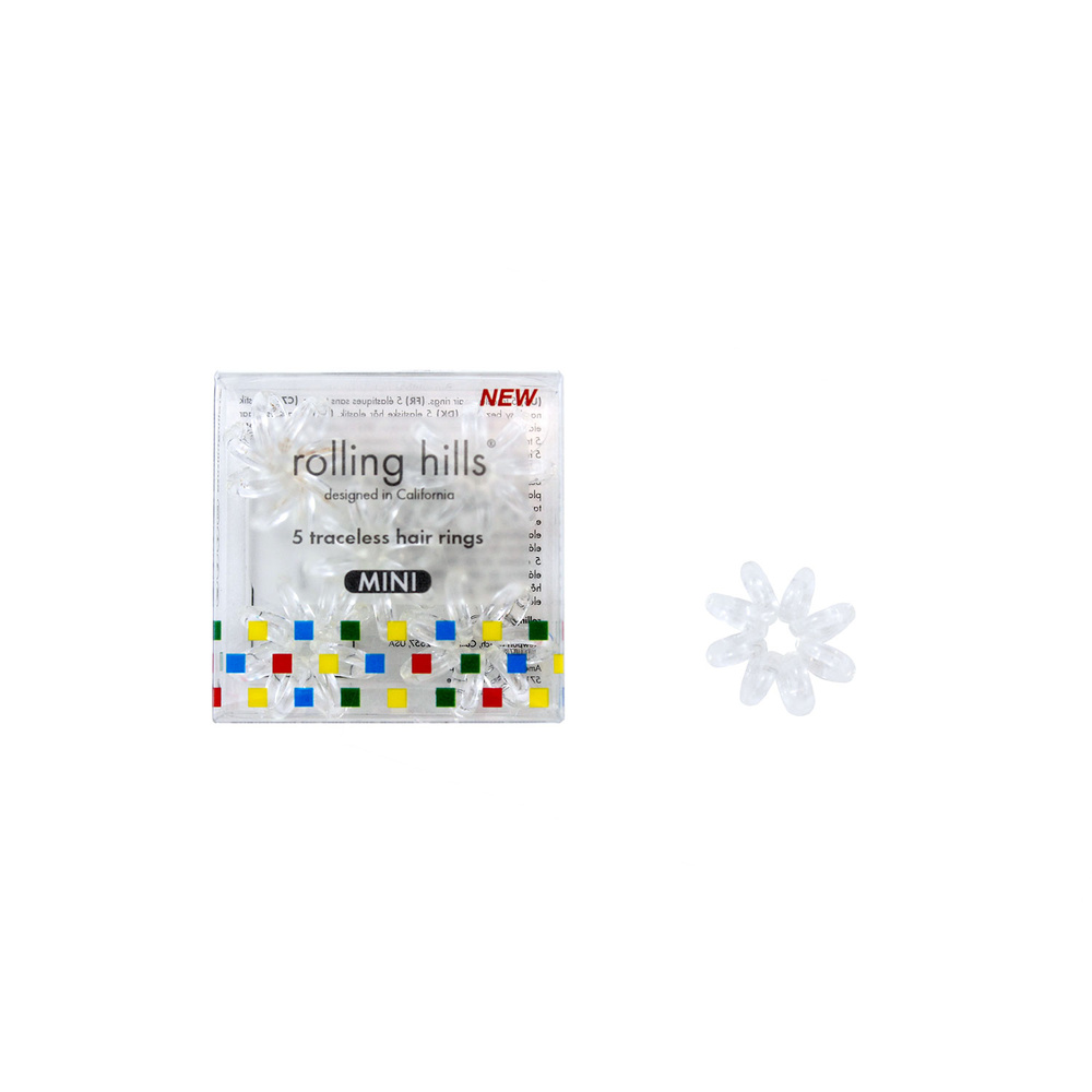 rolling hills Hair Rings Mini Transparent Elastique sans traces