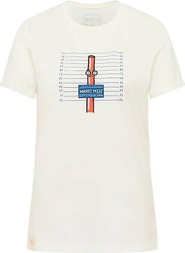 SOMWR T-Shirt T-Shirt With Slim Straw Print