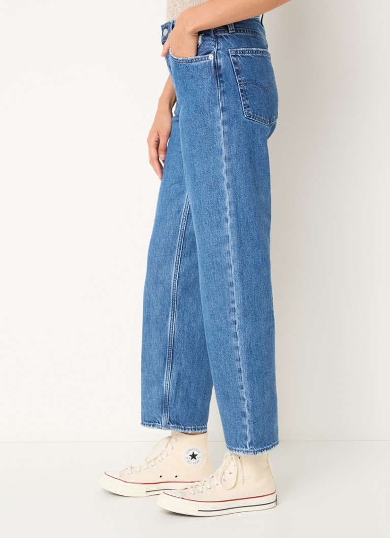 Blugi Levi's cu talie înaltă și croială largă, spălare medie