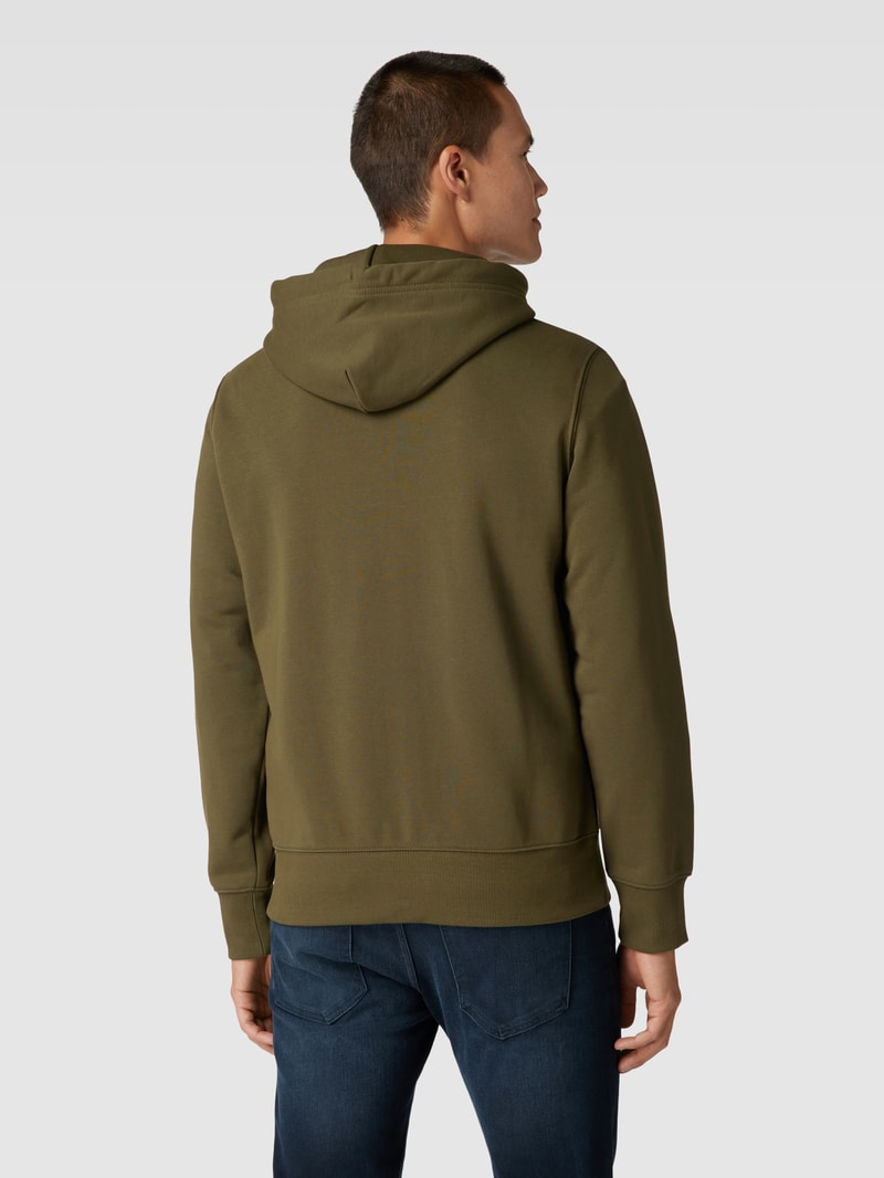 Sweatjacke mit Kapuze in olivgrün