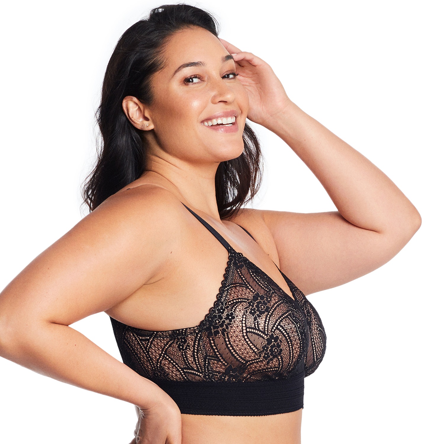 Bramour Gramercy Spitzen-Bralette de luxe - Schwarz