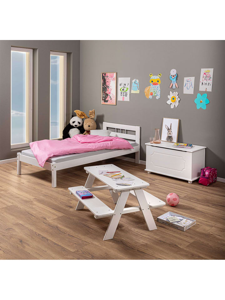 ebuy24 Bett Fank Weiß 96 x 205 cm günstig kaufen onesize