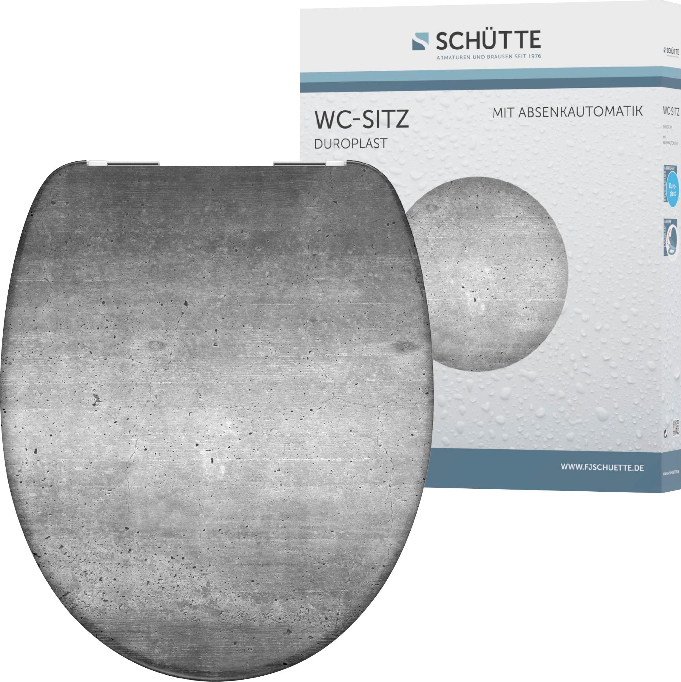 Schütte WC-Sitz Industrial Grey, Duroplast, mit Absenkautomatik