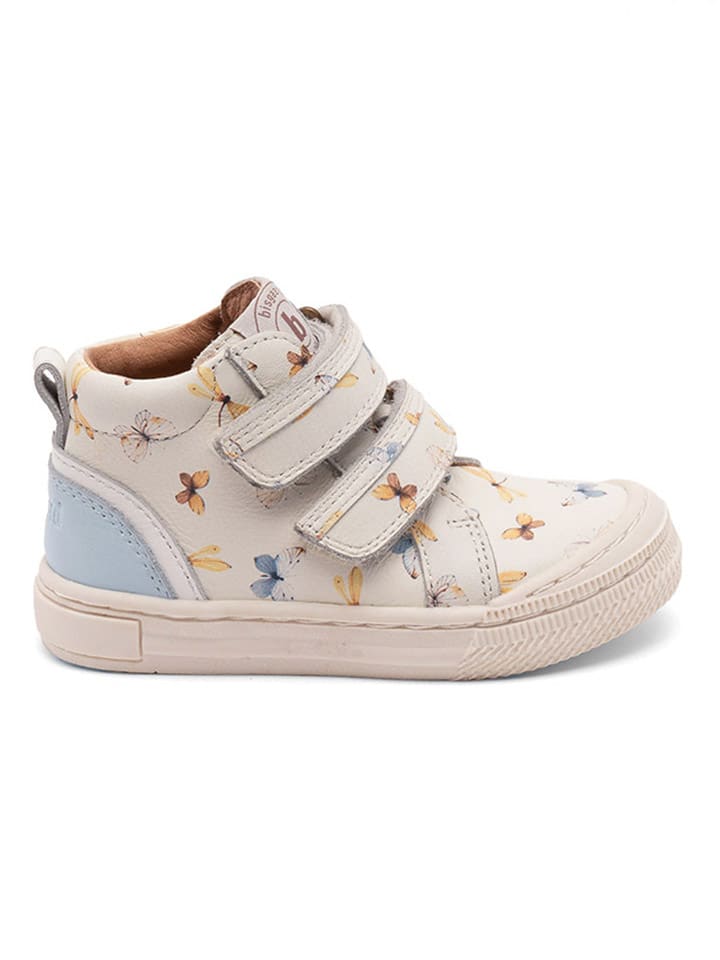 bisgaard Leder-Sneakers in Weiß/ Hellblau günstig kaufen