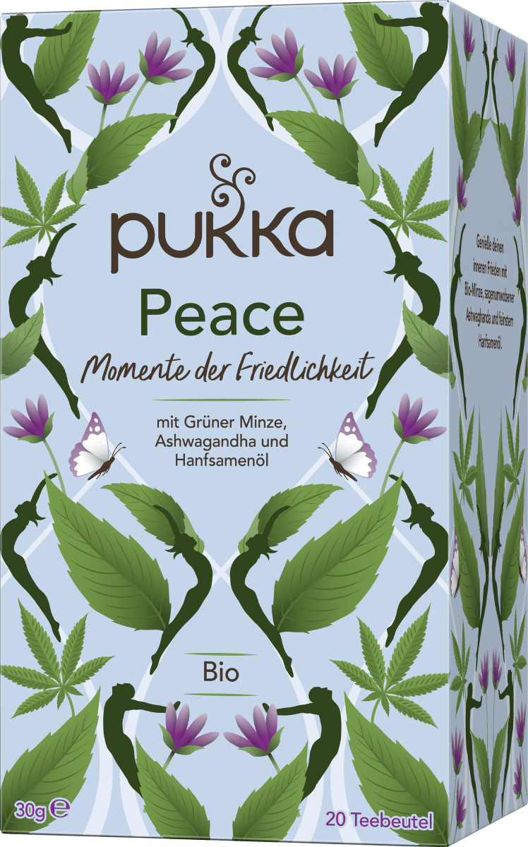 Kräutertee \Peace\ mit Grüner Minze, Ashwagandha, Hanföl (20 Beutel), 30 g