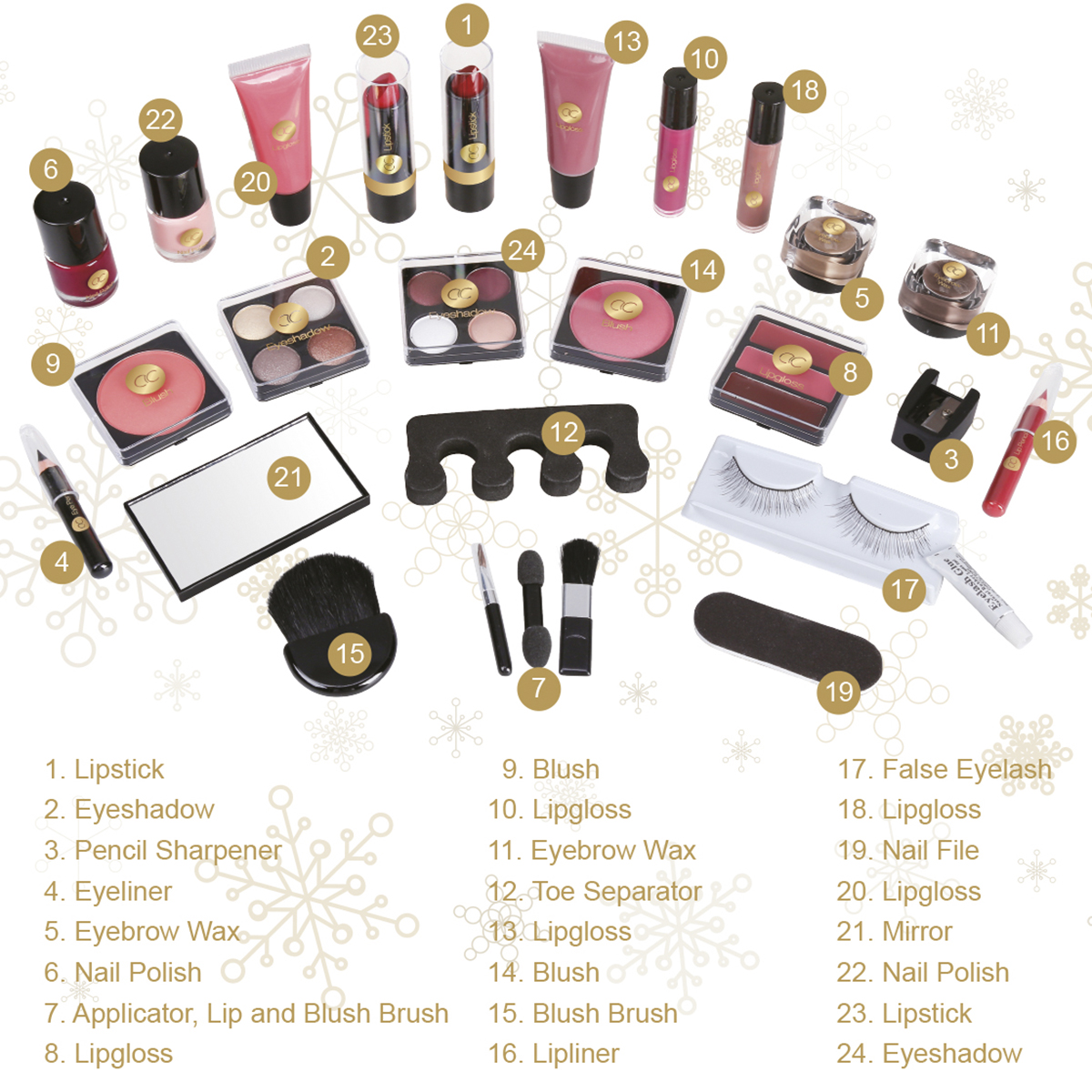 accentra Adventskalender Dekorativkosmetik WINTER MAGIC in würfelförmiger Box