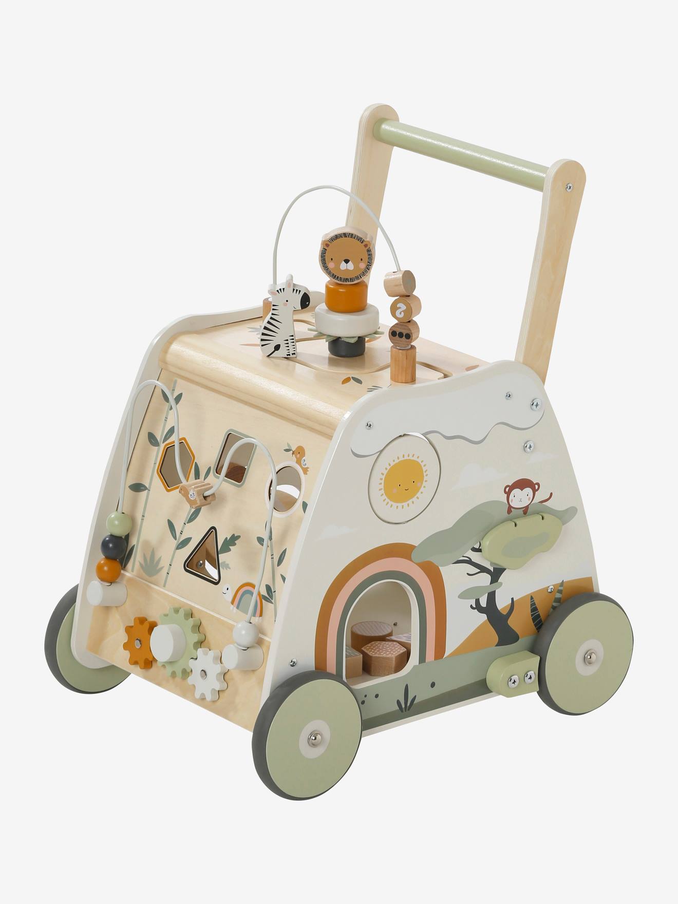 Chariot de marche multi-activités Tanzanie en bois FSC® vert