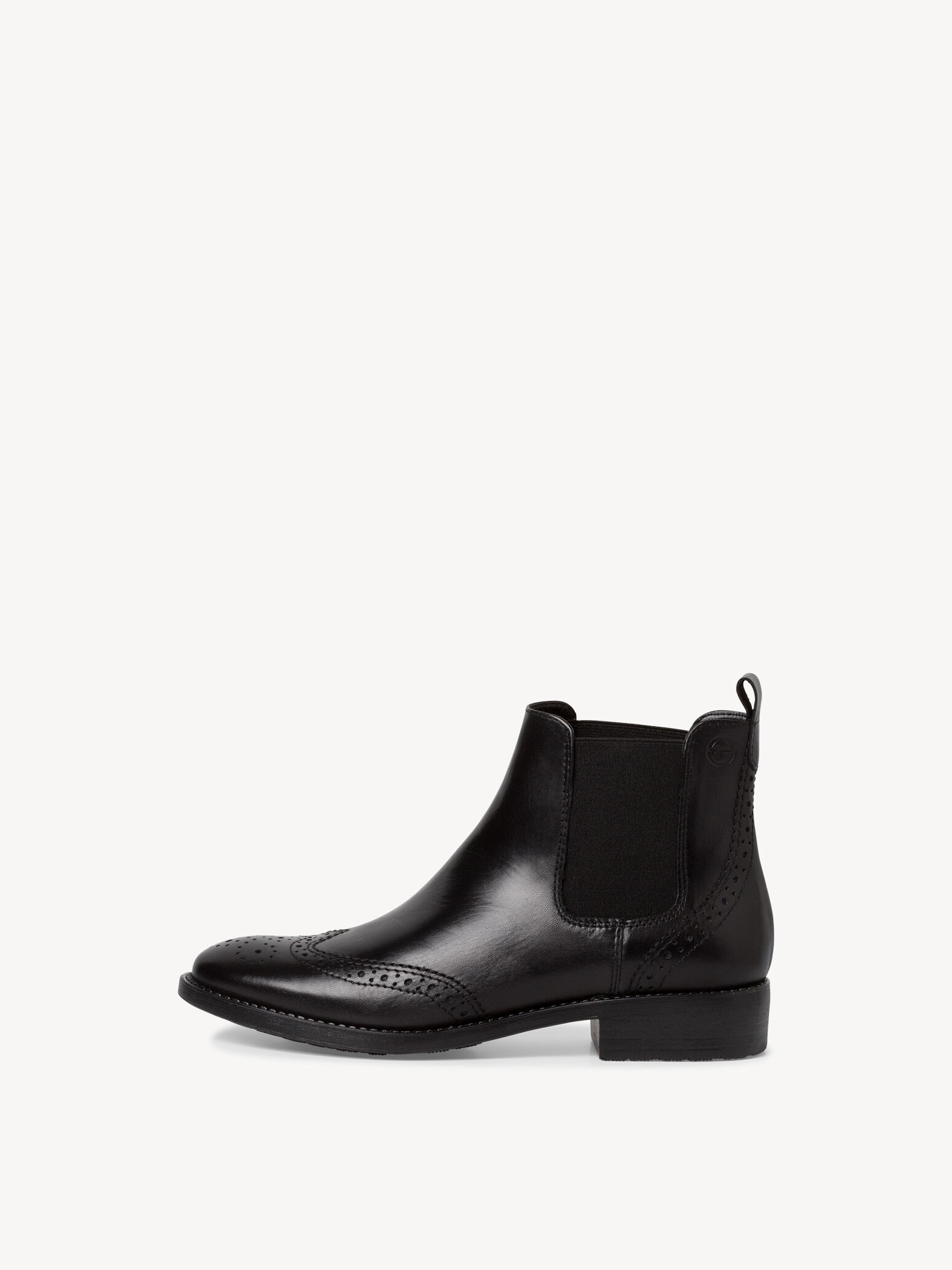 Bottine Chelsea en cuir - noir