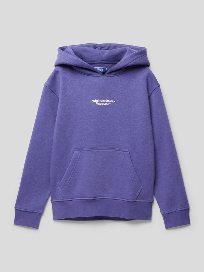 Hoodie mit Label-Print Modell 'ORVESTERBRO' in purple