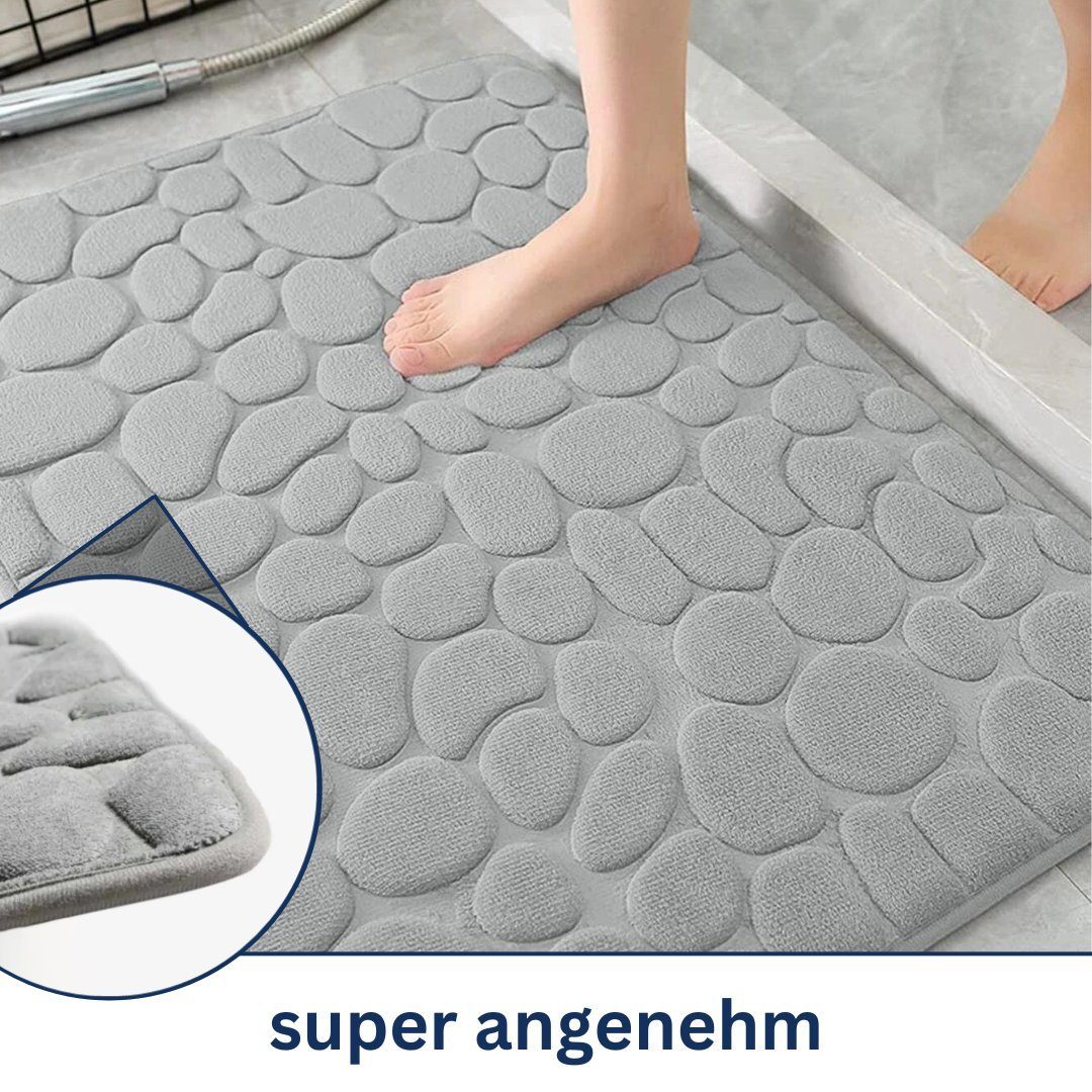 Badematte Badteppich rutschfeste Badematten, weicher und flauschiger Badteppich Novabad, rutschhemmend, beschichtet, Memory Schaum, trockene und schimmelresistente Badedecke, Memory Schaum, schnell trocknend, wasserabsorbierend, fußbodenheizungsgeeig