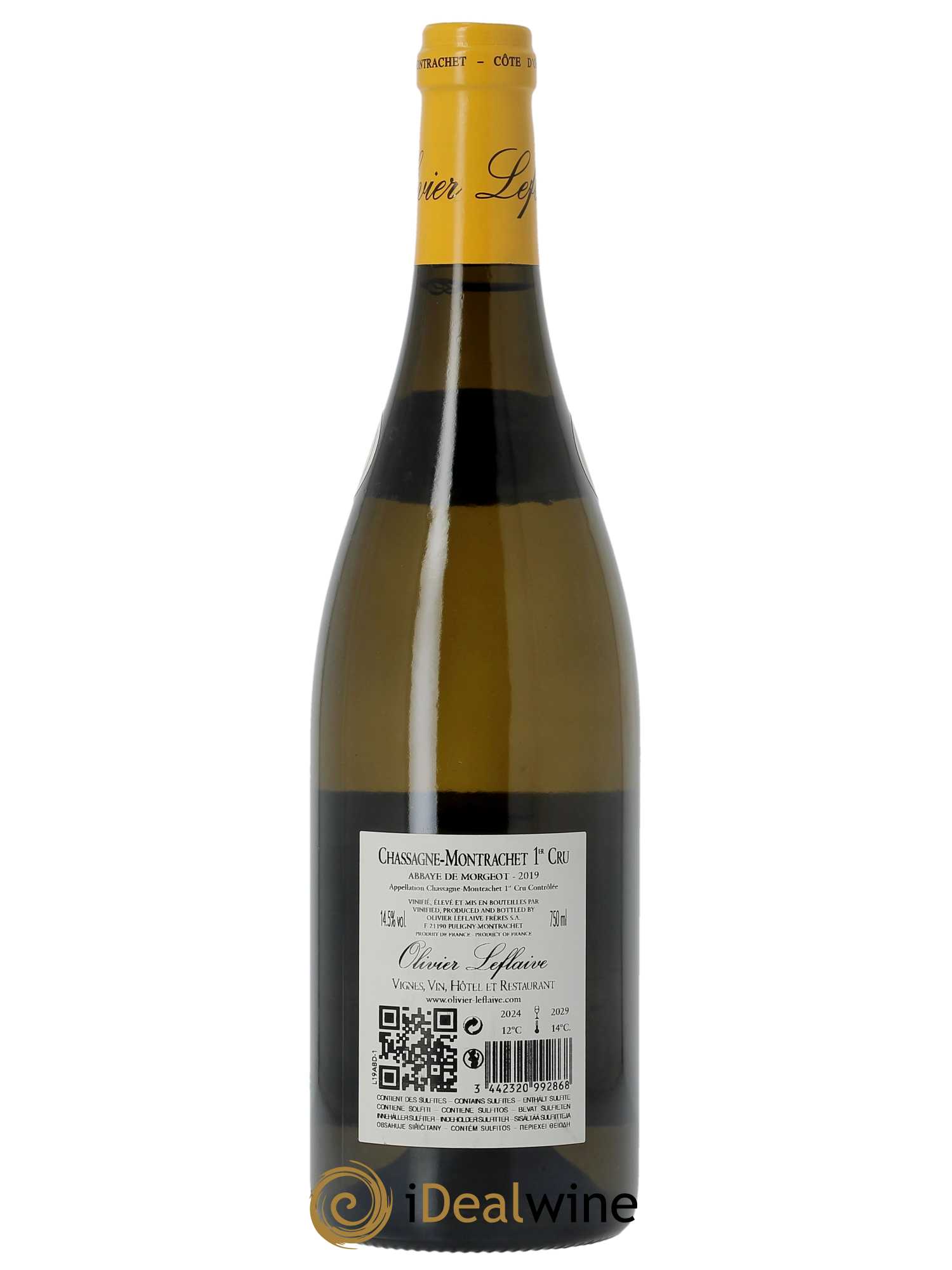 Chassagne-Montrachet 1er Cru Abbaye de Morgeot Olivier Leflaive  2019 - Lot de 1 Bouteille