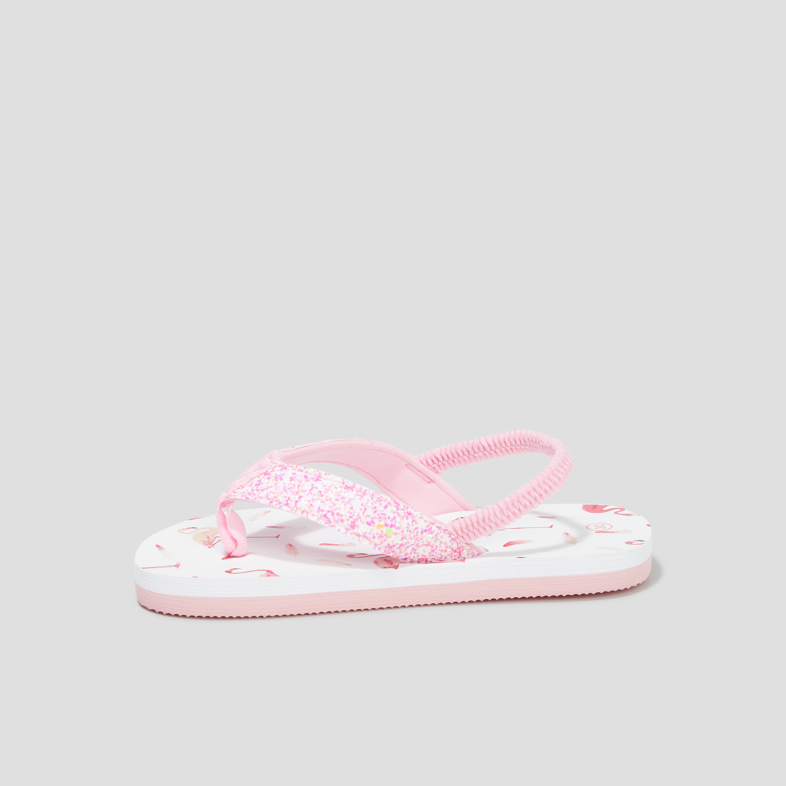 Tongs à brides élastiquée pétales rose fille | La Halle