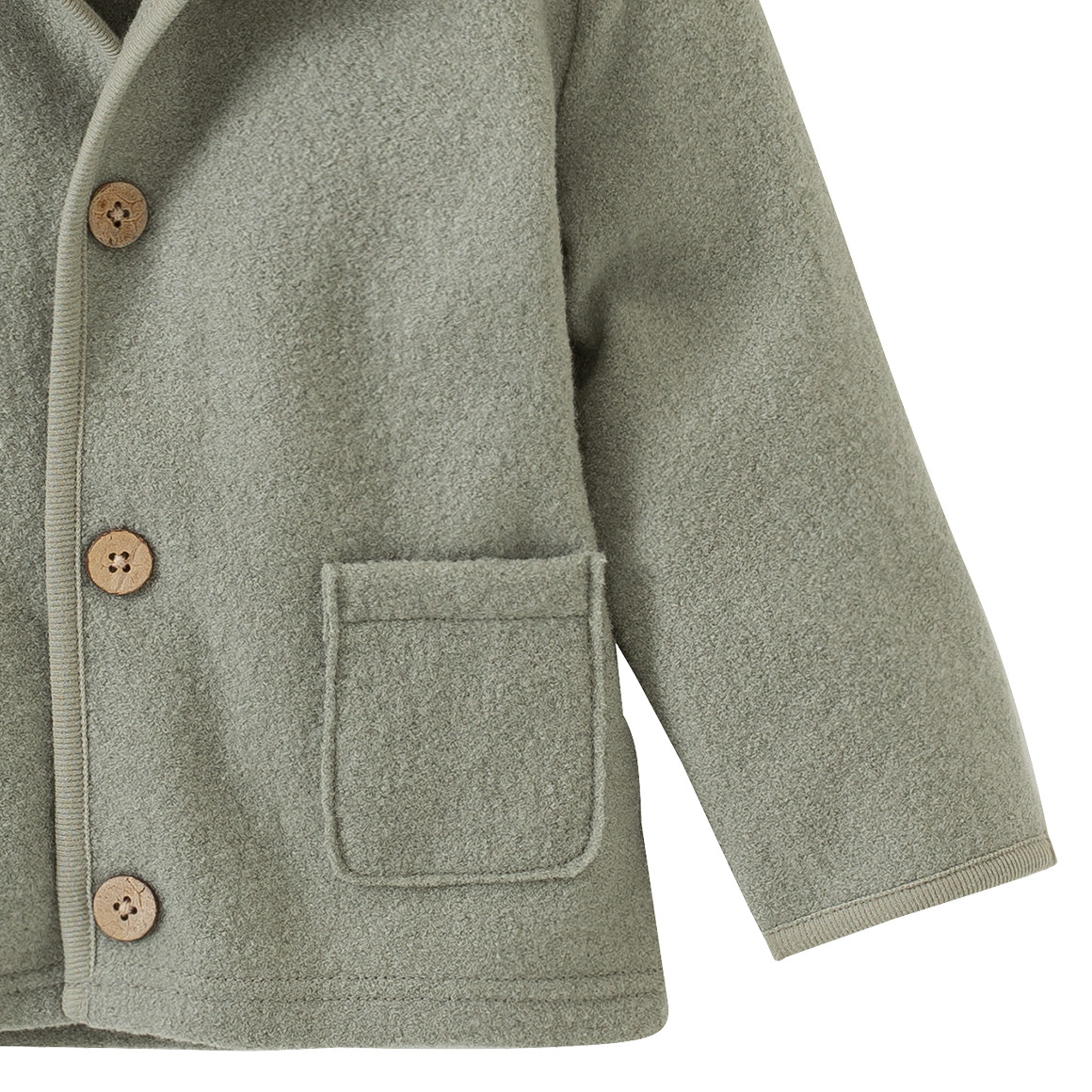 Baby Wollwalk-Jacke mit Umschlagbündchen