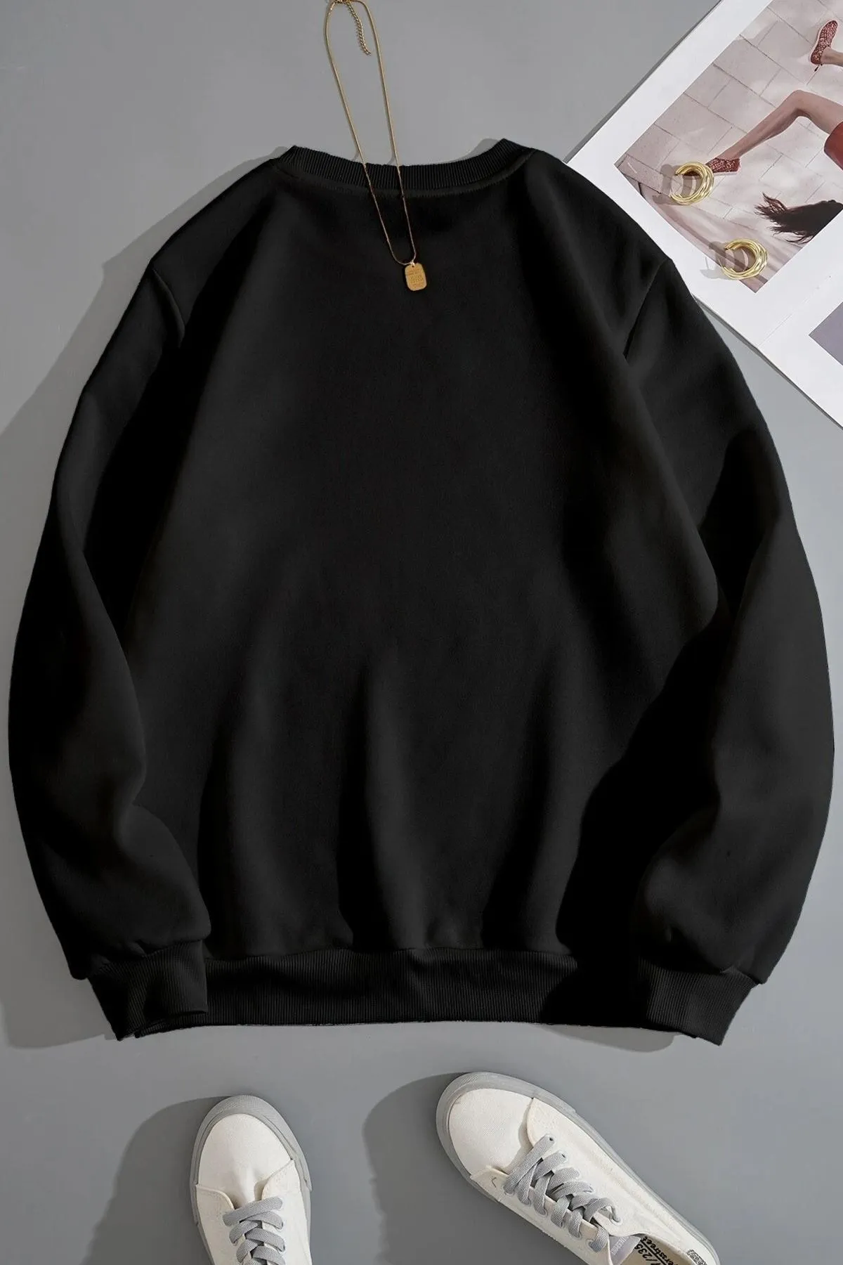 uyguntarz  Unisex-Sweatshirt mit Rundhalsausschnitt und Weltraum-Thema