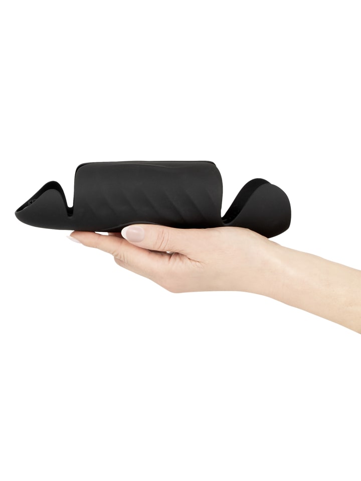 Rebel Masturbator mit Vibration Penis Trainer with 3 Point Stimulation in schwarz günstig kaufen 22 cm