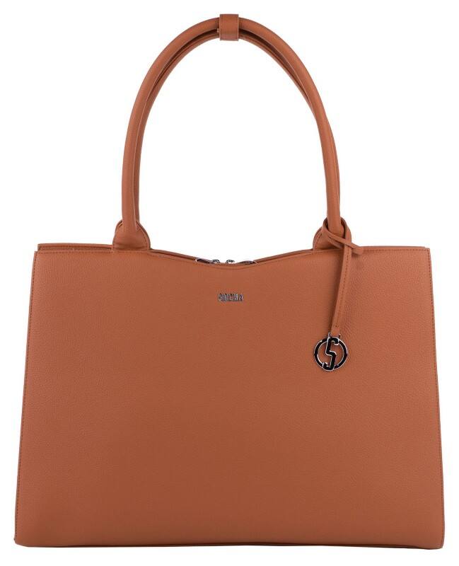 SOCHA Damen Laptoptasche Straight Line Cognac 15.6 