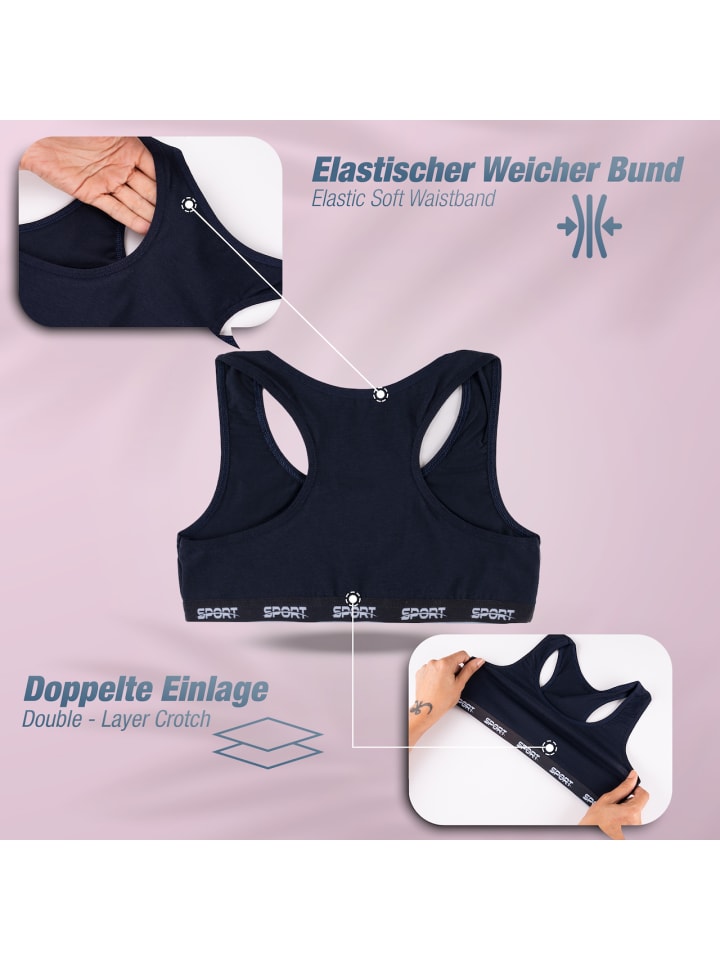 LOREZA 5er Set Bustier - Sport - Bunt günstig kaufen