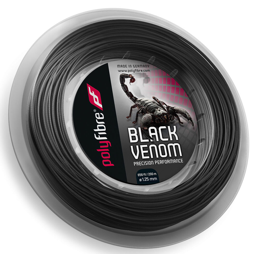 Venom Saitenrolle 200m - Schwarz