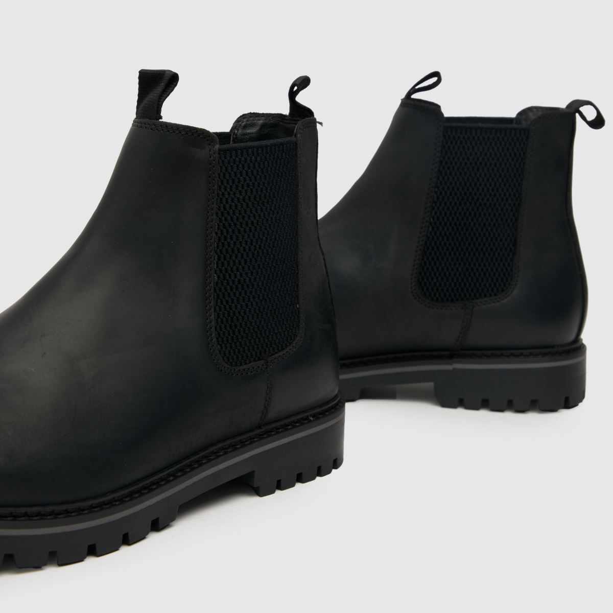 Schuh Dawson – Svarta chelsea-stövlar i läder