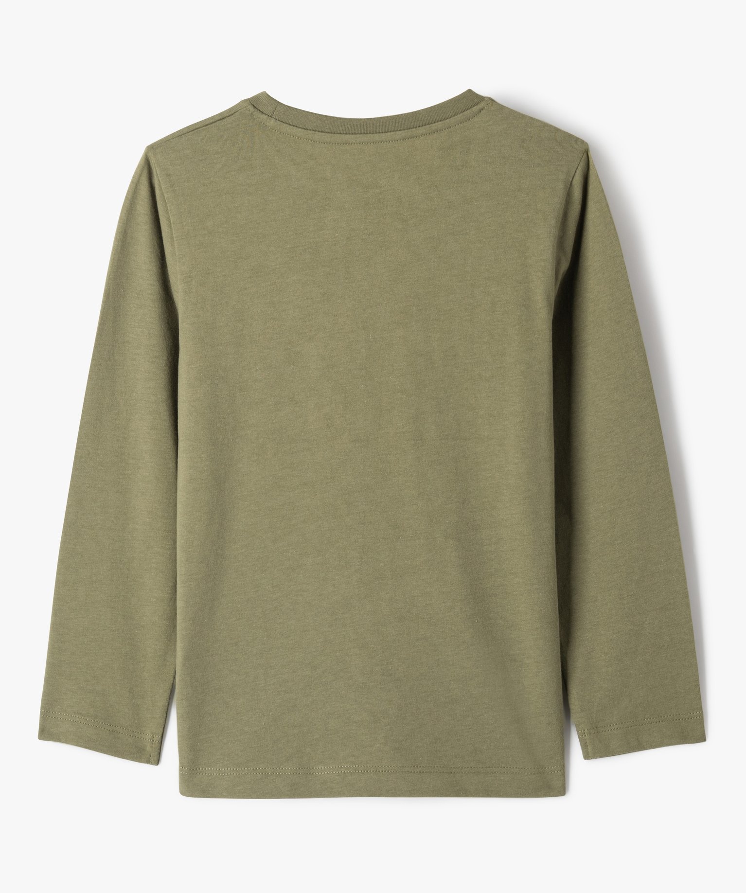 Tee-shirt à manches longues avec poche poitrine Garçon kaki | GEMO