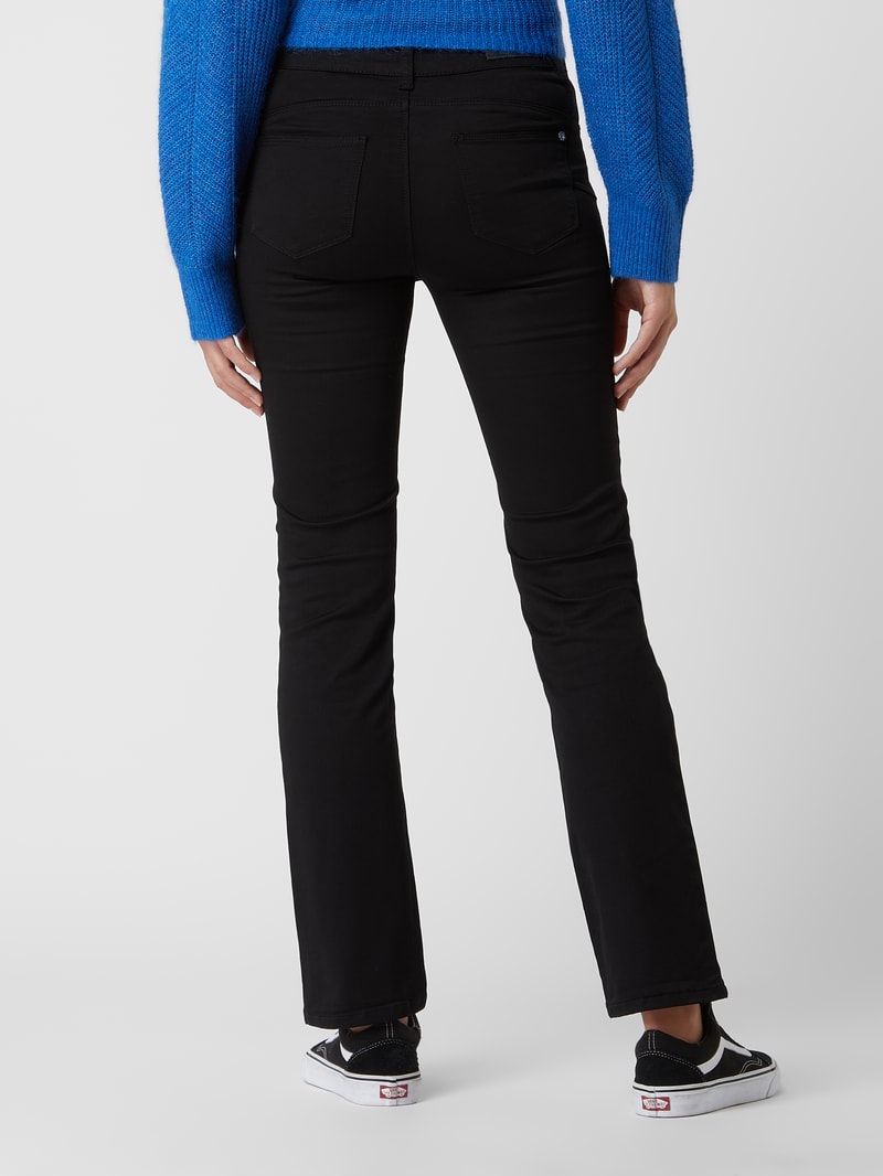 Bootcut Jeans mit Stretch-Anteil Modell 'Marla' in schwarz