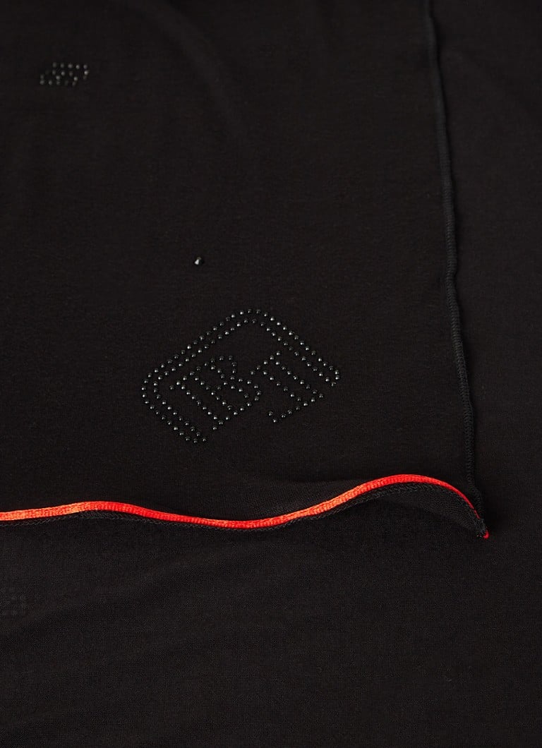 BYLIMA Initials scarf with rhinestones 190 x 60 cm