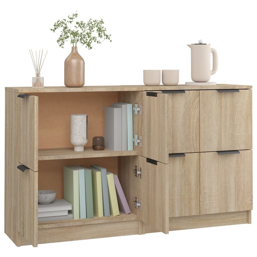 vidaXL Sideboard Sideboards 2 Stk. Sonoma Eiche 60x30x70 cm Holzwerkstoff (2 St)