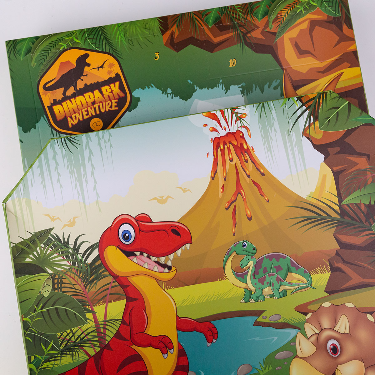 accentra Adventskalender DINOPARK ADVENTURE in aufklappbarer Box