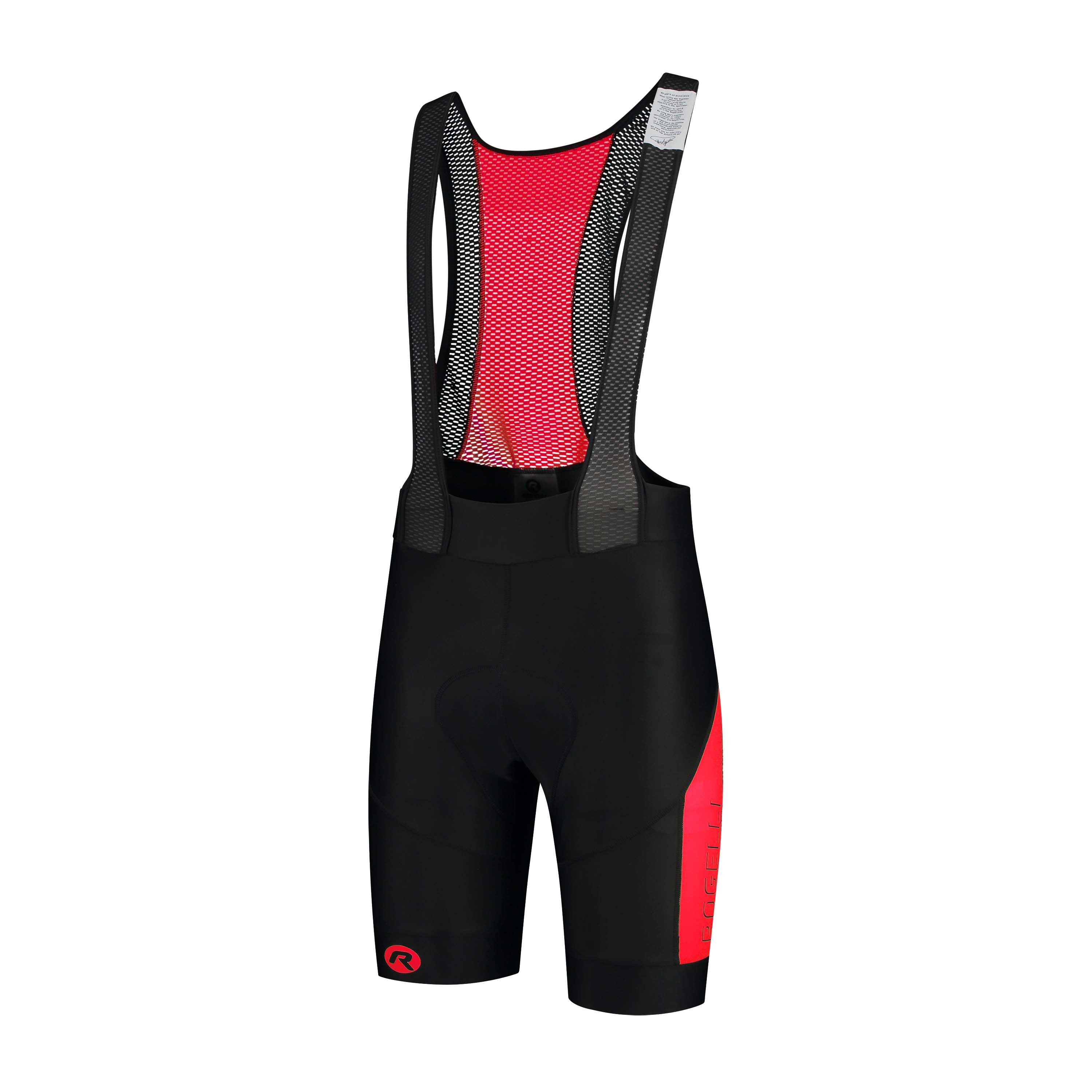 Rogelli Tyro Schwarz/Rot Herren Radhose Kurz Mit Träger