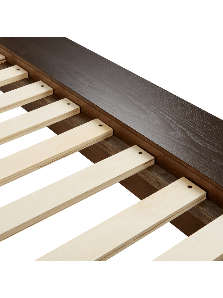 Beliani Doppelbett ZEN in Dunkler Holzfarbton/Weiß - (W) 308 x (H) 86 x (L) 229 cm günstig kaufen onesize