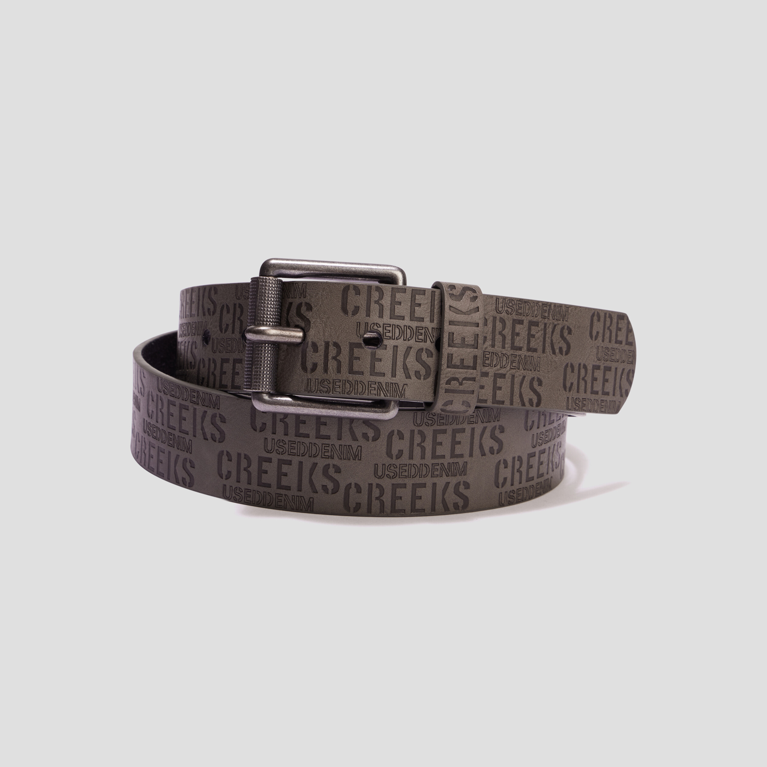 Ceinture embossée Creeks gris homme | La Halle
