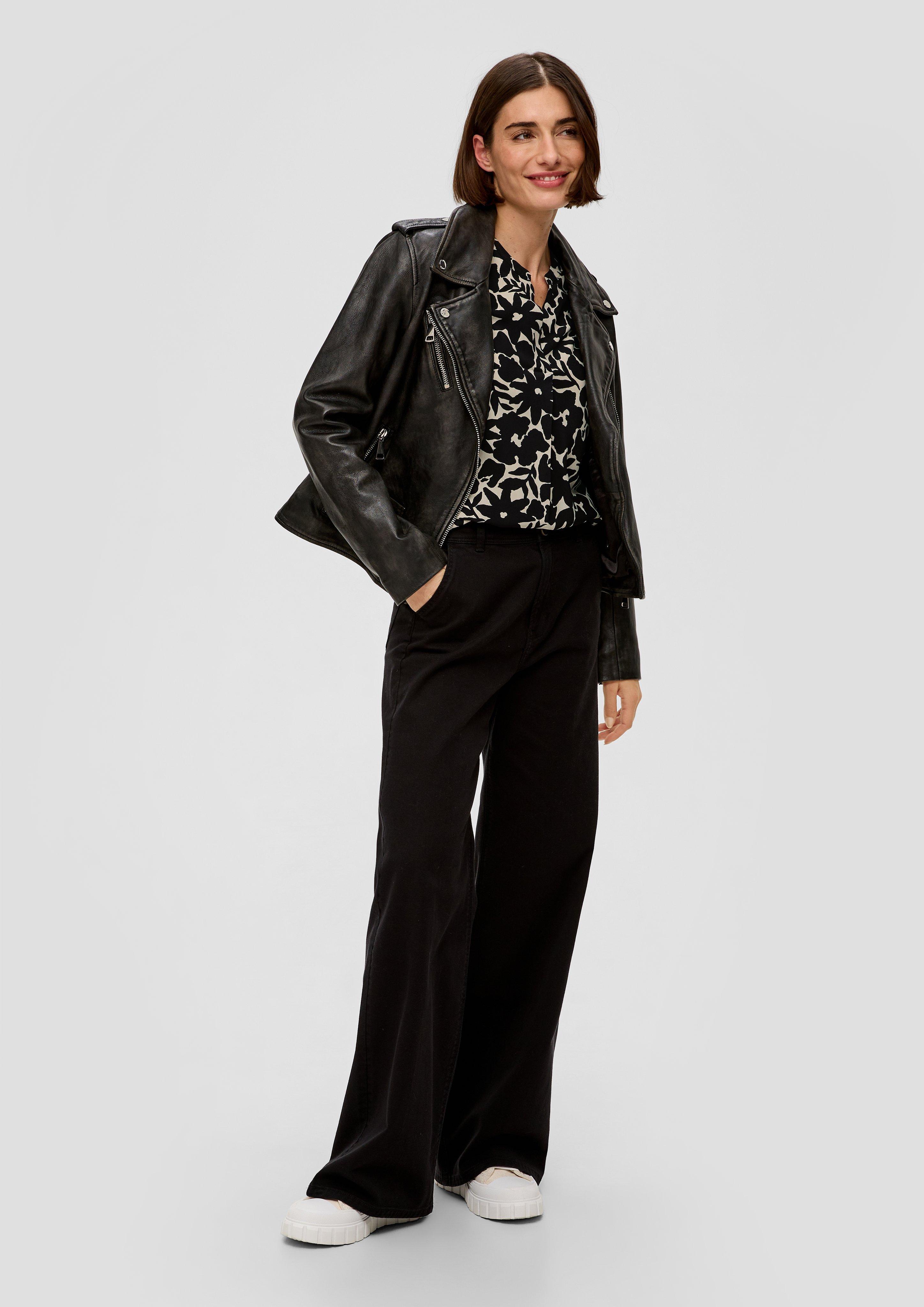 Viskosebluse mit Tunika-Ausschnitt  2142221-99A5