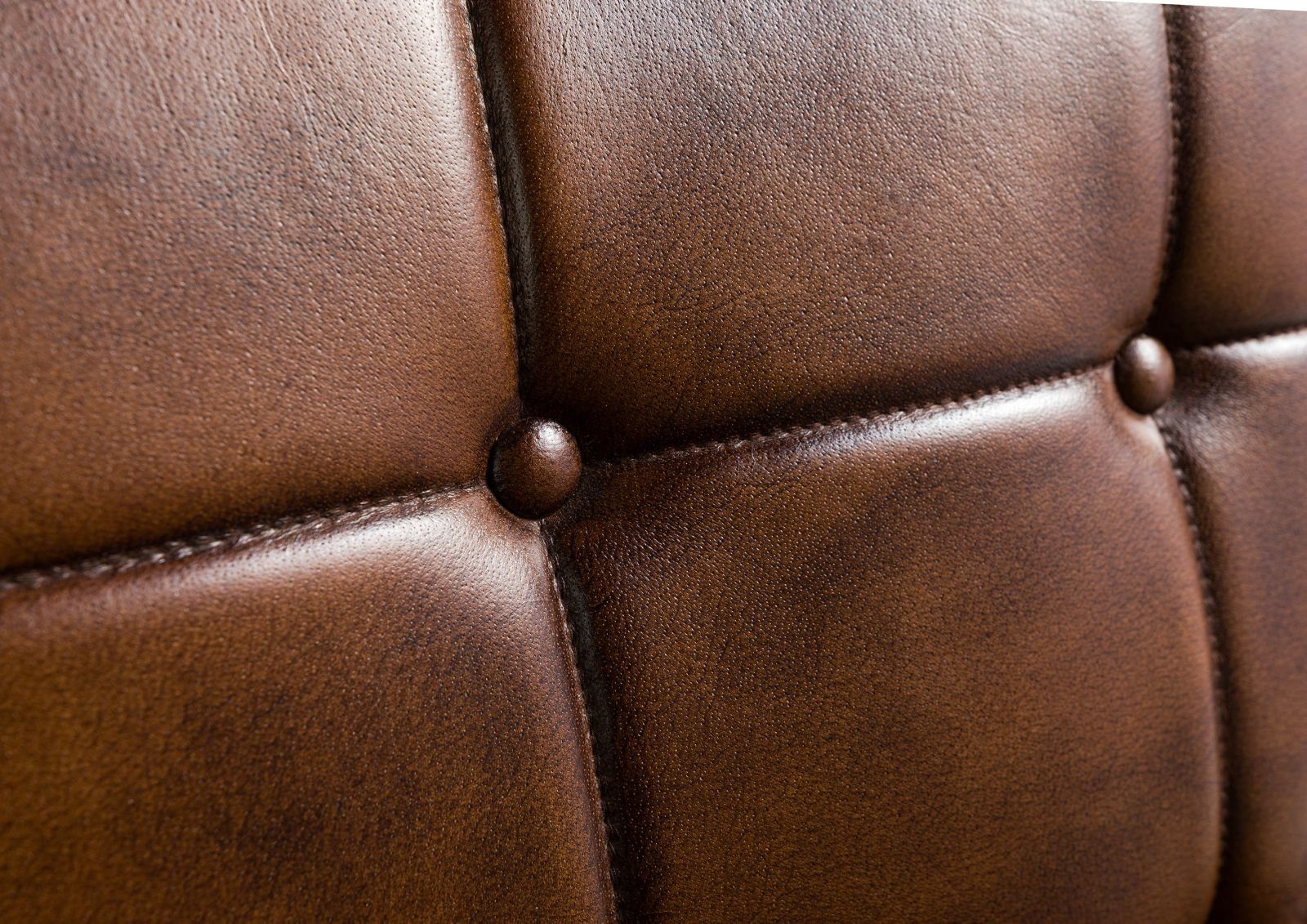 Massivmoebel24 Polsterstuhl IRON LABEL, Echtes Büffel-Leder, Eisengestell
